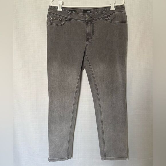 a.n.a Gray Ankle Cropped Jeans Skinny Fit 12 - Picture 10 of 10